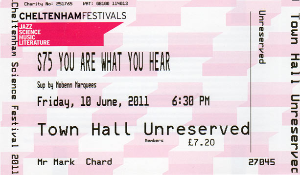 YOU ARE WHAT YOU HEAR Ticket